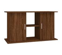 vidaXL Support pour Aquarium, Armoire pour Aquarium avec Compartiments et Étagères, Meuble de Base pour Aquarium avec Rangement, Chêne Marron Bois d'Ingénierie
