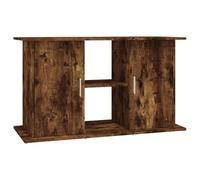 vidaXL Support pour Aquarium, Armoire pour Aquarium avec Compartiments et Étagères, Meuble de Base pour Aquarium avec Rangement, Chêne Fumé Bois d'Ingénierie