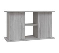 vidaXL Support pour Aquarium, Armoire pour Aquarium avec Compartiments et Étagères, Meuble de Base pour Aquarium avec Rangement, Sonoma Gris Bois d'Ingénierie