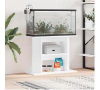 vidaXL Support pour aquarium blanc 80x35x60 cm bois d'ingénierie 833575