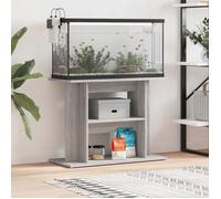 vidaXL Support pour aquarium Sonoma gris 80x35x60 cm bois d'ingénierie 833581