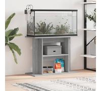 Vidaxl Support Pour Aquarium Sonoma Gris 80x35x60 Cm Bois D'ingénierie Gris