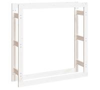 vidaXL Support pour bois de chauffage Blanc 100x25x100 cm Bois de pin