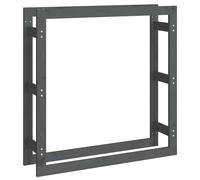 vidaXL Support pour bois de chauffage Gris 100x25x100 cm Bois de pin