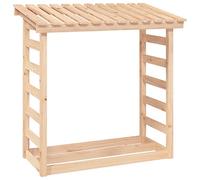 vidaXL Support pour Bois de Chauffage Porte-bûches Rangement Organisateur Stockage Support d'Empilage Cheminée 108x64,5x110 cm Bois de Pin