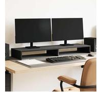 vidaXL Support pour écran en chêne noir 100 x 27 x 10 cm bois composite 868084
