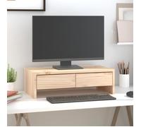 vidaXL Support pour moniteur 50x27x15 cm en bois de pin solide