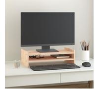 vidaXL Support pour moniteur 814019 – Bois de pin solide 50x27x15 cm