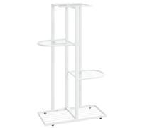 Vidaxl Support Pour Plantes 4 Niveaux 43x22x76 Cm Blanc Métal Blanc