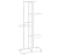 Vidaxl Support Pour Plantes 5 Niveaux 43x22x98 Cm Blanc Métal Blanc