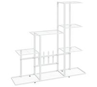 Vidaxl Support Pour Plantes 94,5x25x88 Cm Blanc Métal Blanc