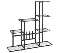 Vidaxl Support Pour Plantes 94,5x25x88 Cm Noir Métal Noir