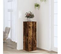 vidaXL Support pour plantes chêne fumé 33x33x100 cm bois d'ingénierie, support de fleurs, support de pot de plante, support 852955