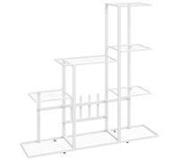 Support pour plantes 94,5x25x88 cm Blanc Métal