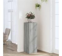 vidaXL Support pour plantes Sonoma – Bois d'ingénierie Gris 33x33x100 cm