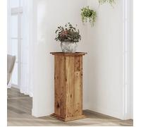 vidaXL Support pour plantes Vieux bois 33 x 33 x 80 cm Bois d'ingénierie Marron G