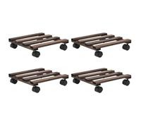 vidaXL Plantenrollers 4 st 25x25 cm cederhout246442 Bois G