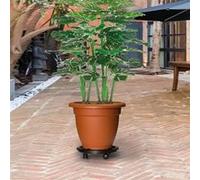 vidaXL Support sur Roulettes pour Plantes Support de Pot de Fleurs Durable et Résistant aux Intempéries Extérieur Diamètre 30 cm Noir 170 kg Noir G