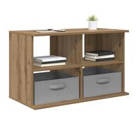 vidaXL Support TV avec tiroirs, chêne artisanal, 79 x 40 x 48 cm, pour salon, design moderne, matériaux durables, beaucoup d'espace de rangement pour des espaces élégants et fonctionnels, 5 unités