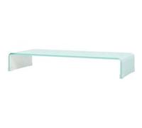 support TV Support moniteur/TV Console Unit Centre de loisirs en verre Blanc