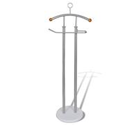 vidaXL Support Valet pour Manteaux Chemises Cadre en Métal, Valet de Nuit, Porte-vêtement, Valet pour Vêtement, Penderie de Chambre à Coucher