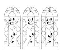 vidaXL Lot de 3 Treillis en Fer Noir 40 x 100 cm