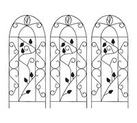 vidaXL Lot de 3 Treillis en Fer Noir 40 x 100 cm