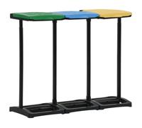 vidaXL Supports avec couvercle pour sacs poubelle 240-330 L PP 340989