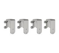 vidaXL Supports de dérivation pour portes de grange 4 pcs rails plats