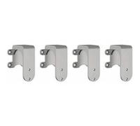 vidaXL Supports de dérivation de porte de grange pour rails ronds 4pcs acier inoxydable