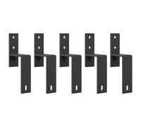 vidaXL Supports de dérivation pour portes de grange 5 pcs rails plats