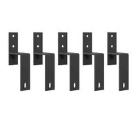 vidaXL Supports de dérivation de porte de grange 4009760 pour rails plats 5 pcs Noir