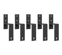 vidaXL Supports de dérivation de porte de grange 4009760 pour rails plats 5 pcs Noir
