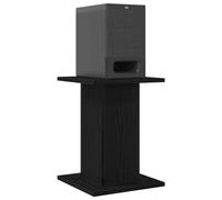 vidaXL Supports de Haut-Parleur 2 pcs Chêne Noir 30 x 30 x 40 cm, Support Audio, Meuble Moderne de Salon, Support Haut-Parleur Contemporain, Accessoires Home cinéma