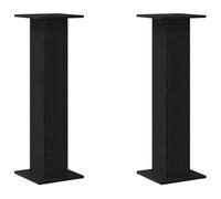 vidaXL Supports de Haut-Parleur 2 pcs Chêne Noir 30 x 30 x 95 cm, Support Audio, Accessoires Modernes pour Enceintes, Rangement Musique, Meuble Son, Design épuré