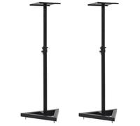 vidaXL Supports de haut-parleur de moniteur de studio 2 pcs Noir Acier