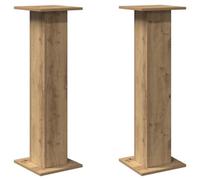 vidaXL Supports de haut-parleurs Chêne artisanal Bois d'ingénierie 2 pièces 95 cm
