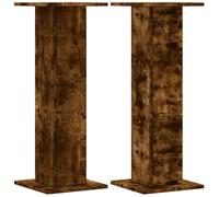 Vidaxl Supports De Haut-Parleurs 2 Pcs Chêne Fumé Bois D'ingénierie