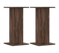 vidaXL Supports de Haut-parleurs 2 pcs chêne Marron Bois d'ingénierie, Support d'enceinte, Support d'enceinte de Bureau, Support d'enceinte HiFi