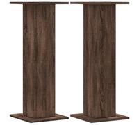 vidaXL Supports de Haut-parleurs 2 pcs chêne Marron Bois d'ingénierie, Support d'enceinte, Support d'enceinte de Bureau, Support d'enceinte HiFi