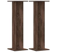 vidaXL Supports de Haut-parleurs 2 pcs chêne Marron Bois d'ingénierie, Support d'enceinte, Support d'enceinte de Bureau, Support d'enceinte HiFi