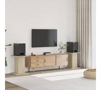 Supports de haut parleurs 2 pcs chêne sonoma bois d ingénierie