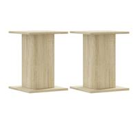 vidaXL Supports de haut-parleurs 2 pcs chêne sonoma en bois d'ingénierie