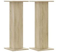 vidaXL Supports de Haut-parleurs 2 pcs chêne Sonoma Bois d'ingénierie, Support d'enceinte, Support d'enceinte de Bureau, Support d'enceinte HiFi