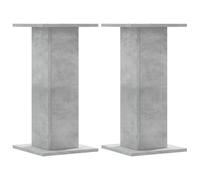 vidaXL Support d'enceintes Modèle en bois d'ingénierie 30x30x60 cm Gris béton Lot de 2