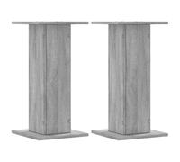 vidaXL Support d'enceintes 30x30x60 cm Bois d'ingénierie Gris sonoma x2
