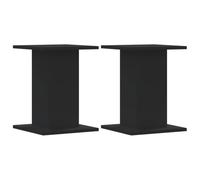Vidaxl Supports De Haut-Parleurs 2 Pcs Noir Bois D'ingénierie Noir