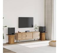 Vidaxl Supports De Haut-Parleurs 2 Pcs Vieux Bois Bois D'ingénierie