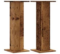 vidaXL Supports d'enceintes en bois d'ingénierie Vieux bois 30x30 cm Hauteur 80 cm Capacité 60 kg