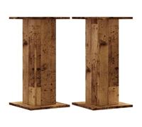 vidaXL Pied de haut-parleur 2 pcs. Aspect vieux bois 30x30x60 cm